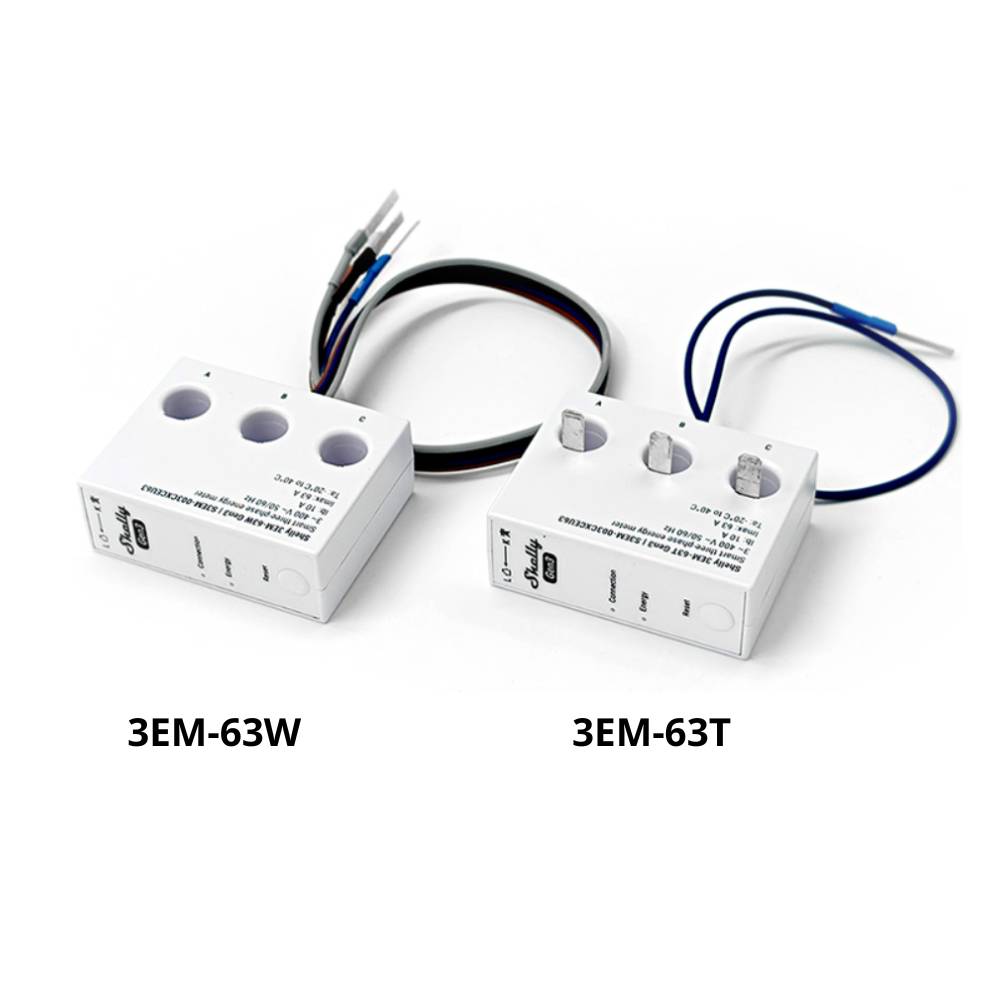 Shelly 3EM-63W Gen3 energiamittari
