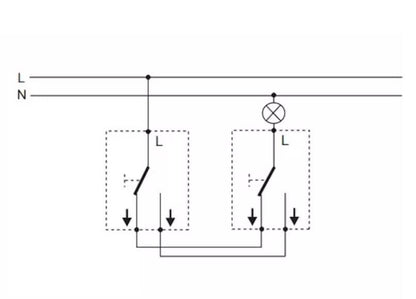 6-kytkin ABB Impressivo, uppo, valkoinen