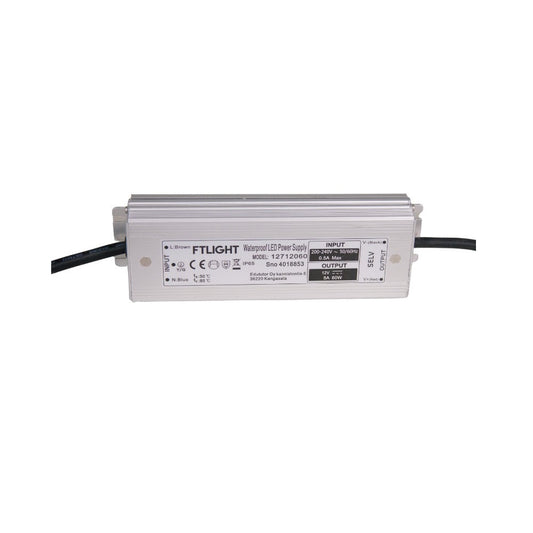 Led-virtalähde FTLIGHT 60W, 12V, IP65