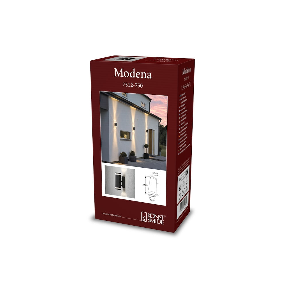 Seinävalaisin Konstsmide Modena 7512-750, GU10, IP44, musta