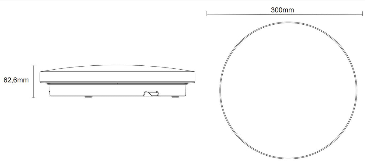 Plafondi Airam Gaia Slim R300 Basic, 17W, 850lm, 3000K, IP20, Ø300mm