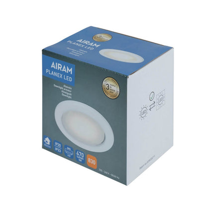 Alasvalo Airam Planex, 5W, 3000K, GX53, Ø104x39mm, valkoinen