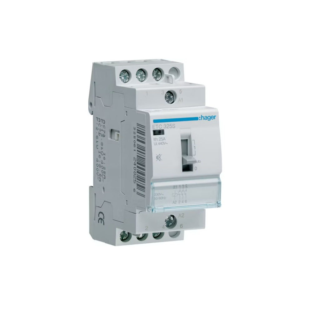 Moduulikontaktori Hager ETC325S, 3s, 25A, 230V, hurinaton