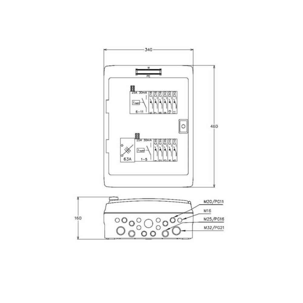 Ryhmäkeskus A-collection ARK 40A/5JS/VVS IP65