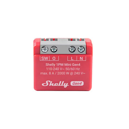 Shelly 1PM Mini Gen4 ohjelmoitava rele tehomittauksella